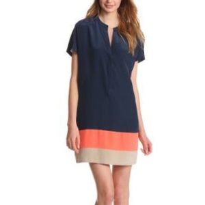 BCBG Blaire Short Sleeve Colorblock Shirt Dress